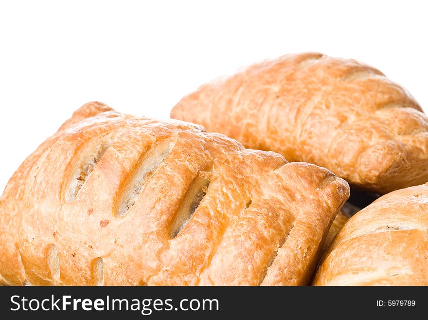 Abstract background from appetizing tasty fresh rolls