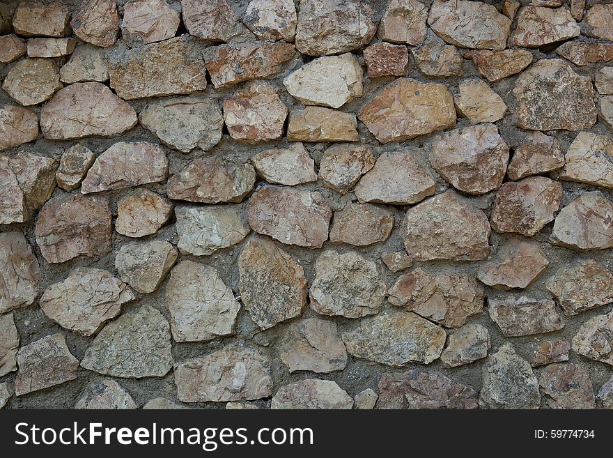 Texture of old brick, stone wall.
