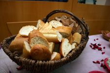Baguette In A Basket Stock Images Baguette In A Basket Stock Images