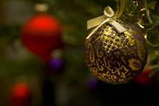 Gold Glass Ball Royalty Free Stock Image