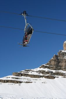 Ski Lift Chairs Royalty Free Stock Photos