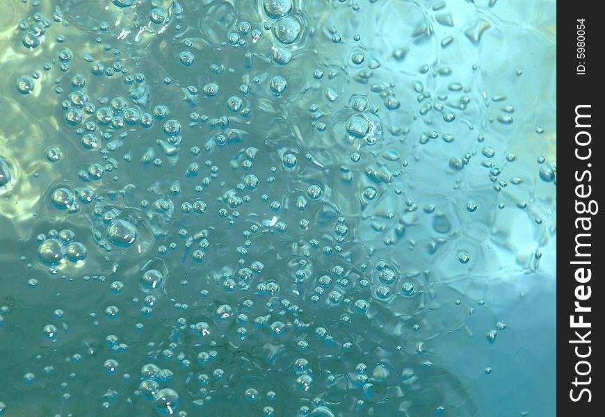 A good shot of water with a lot of bubbles for web and print usage. A good shot of water with a lot of bubbles for web and print usage