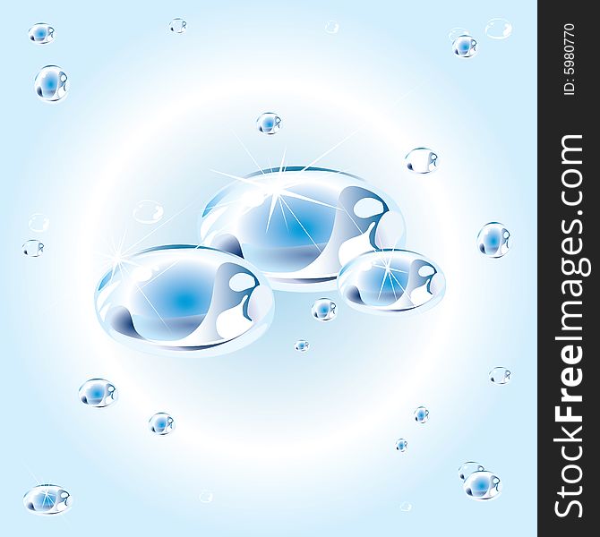 Water Drops (vector or XXL jpeg image)