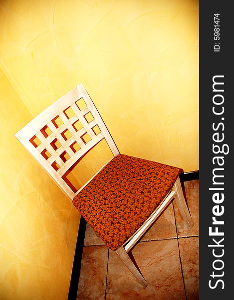 Illustration of a Rustic Chair on a Expressionist Style. Illustration of a Rustic Chair on a Expressionist Style