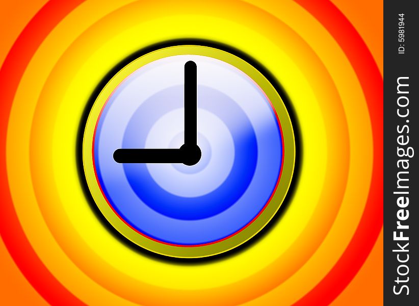 A conceptual image of a simple clock. A conceptual image of a simple clock.