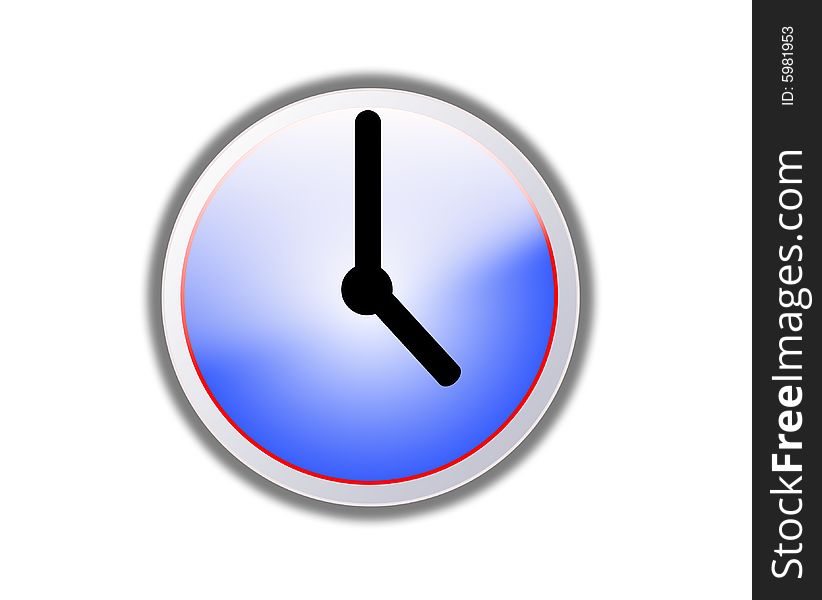 A conceptual image of a simple clock. A conceptual image of a simple clock.