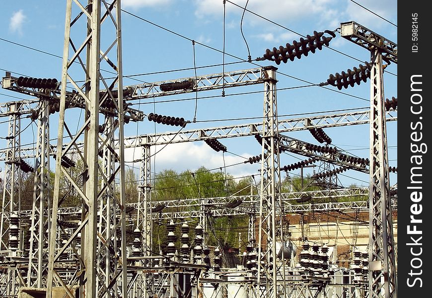 Designs, constructions and a building of transformer substation. Designs, constructions and a building of transformer substation