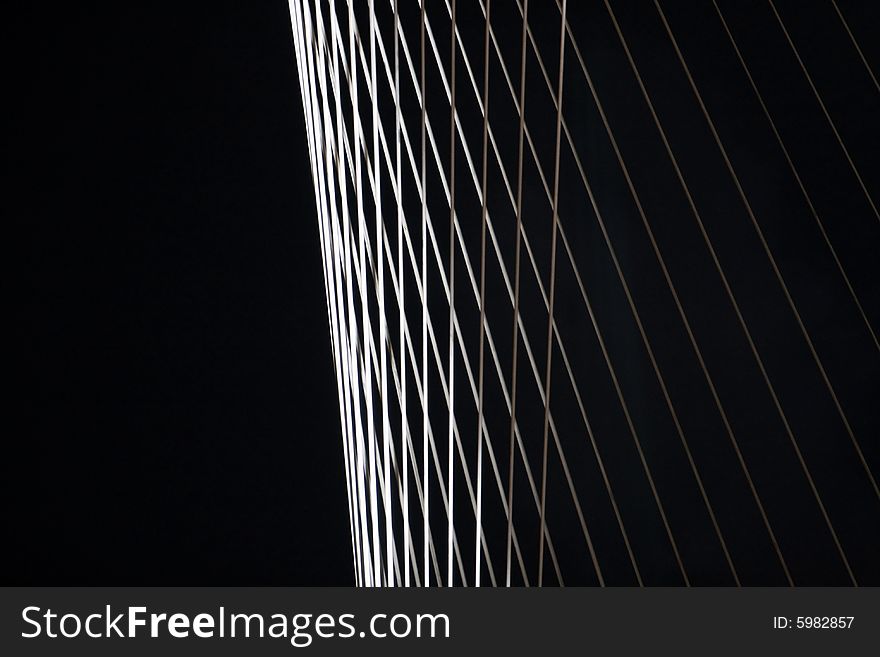 Lighted Side of Bridge of Strings