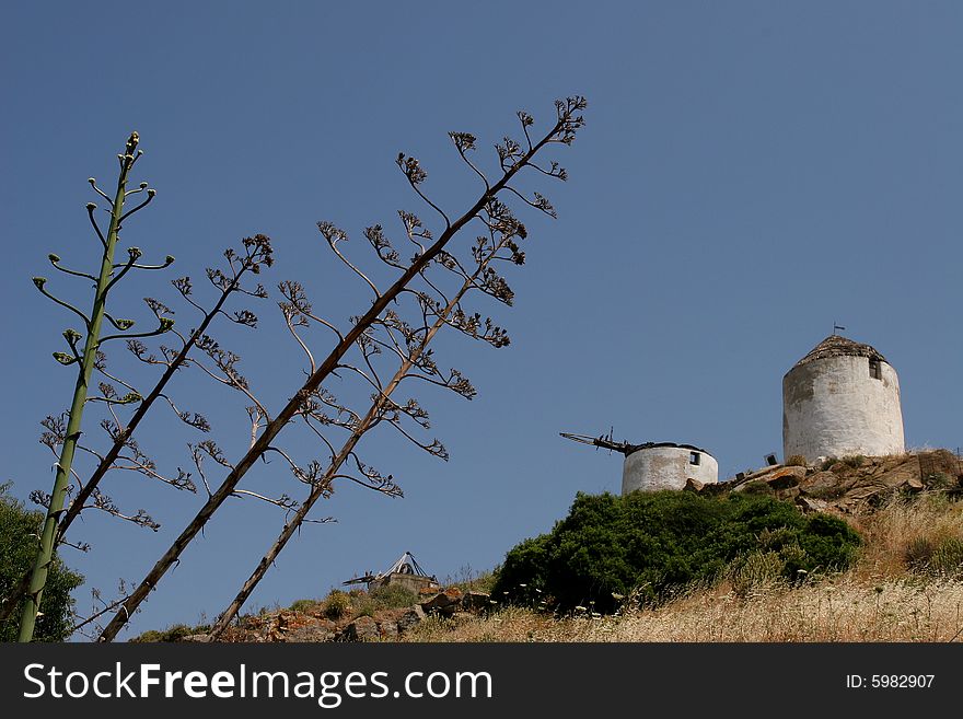 Windmill on Naxos island