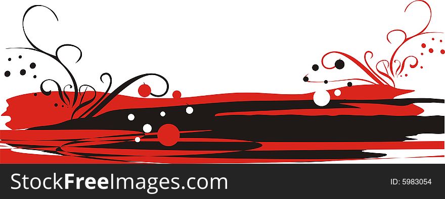 Logo For Business Cards. Red And Black