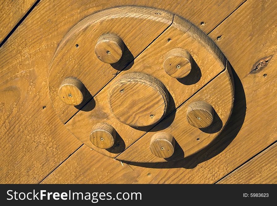 Wooden planks and circle good as background. Wooden planks and circle good as background