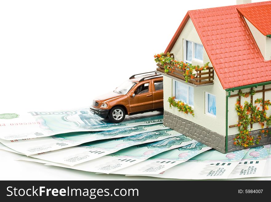 Miniature House and Money.
Buying house concept