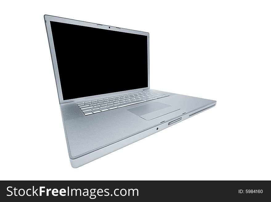 Modern and stylish laptop on a white background