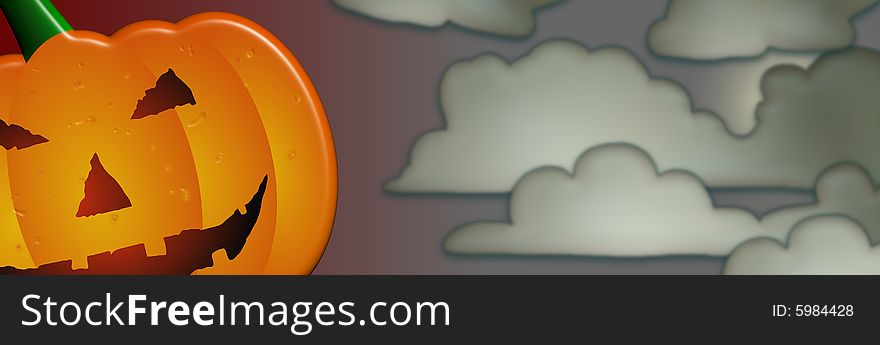 Halloween Clouds Banner