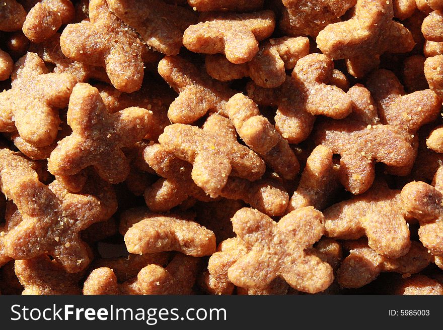 Closeup of dry cat food