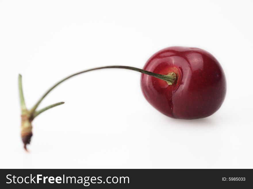 Cherry sweet fruit red close-up isolated food. Cherry sweet fruit red close-up isolated food