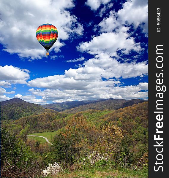 A scenery landscape of  the Great Smoky Mountain National Park