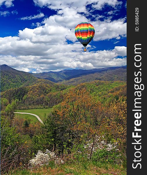 A scenery landscape of  the Great Smoky Mountain National Park