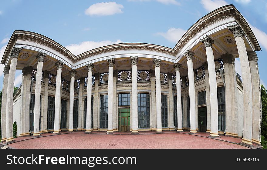 Soviet neo-classic architecture - fish-eye panorama