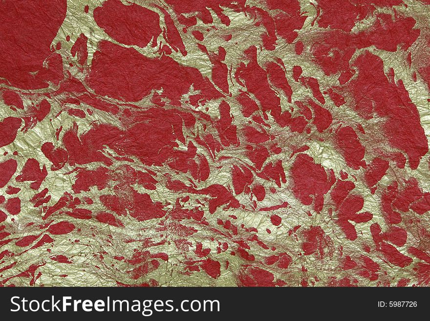 A simple  background with red and gold paper