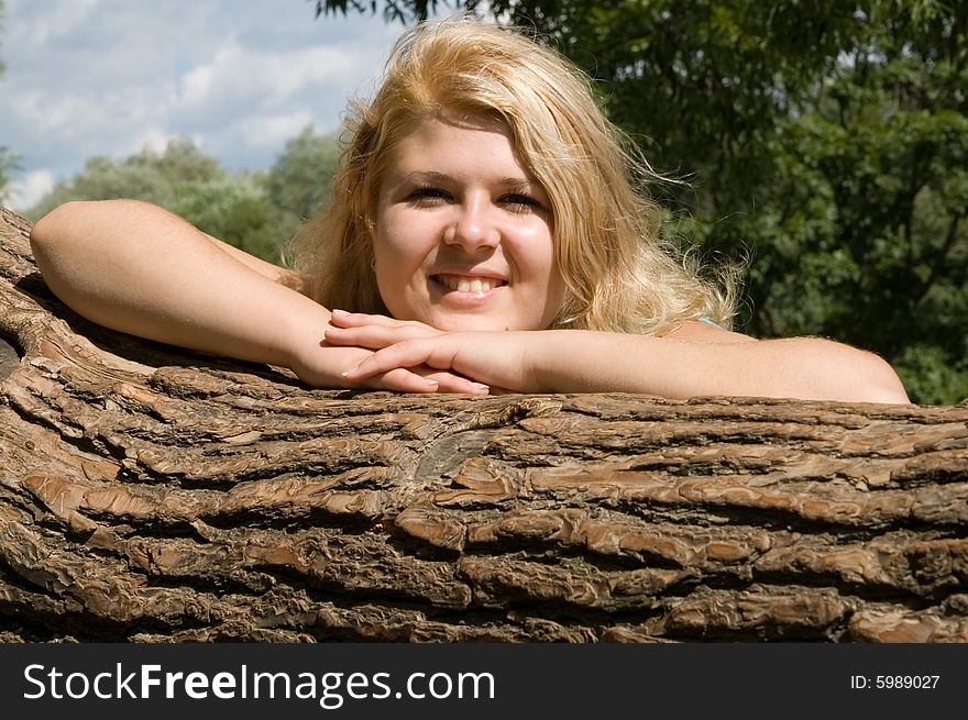 Portrait of a young beautiful blonde woman. Portrait of a young beautiful blonde woman