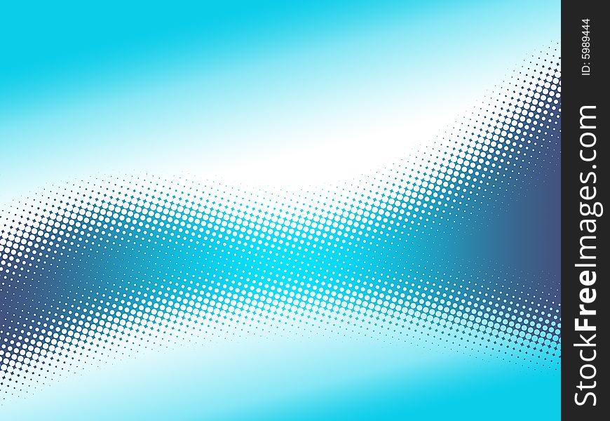 Abstract blue backgrounf with halftone curve