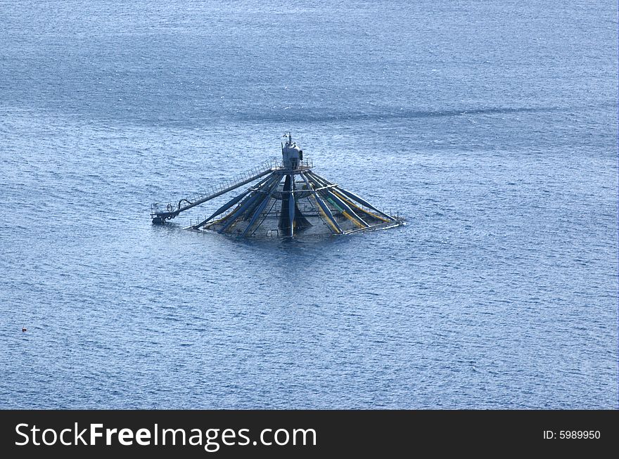 Fish hatchery on the coast of Madeira.