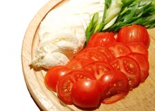 Mozzarella And Tomatoes Royalty Free Stock Photography Mozzarella And Tomatoes Royalty Free Stock Photography
