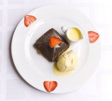 Chocolate Dessert With Strawberry Stock Photo Chocolate Dessert With Strawberry Stock Photo