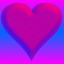 Big Rough Psychedelic Heart Royalty Free Stock Image