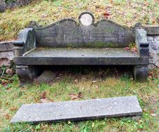 Old Inscription On A Stone Bench Royalty Free Stock Images Old Inscription On A Stone Bench Royalty Free Stock Images
