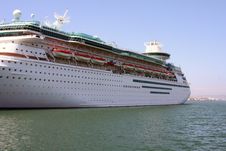Cruise Ship Is Docked At The Bay Royalty Free Stock Photos Cruise Ship Is Docked At The Bay Royalty Free Stock Photos