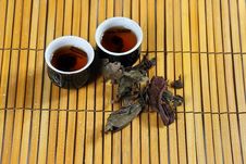 Tea Cup With Herb Royalty Free Stock Photography Tea Cup With Herb Royalty Free Stock Photography