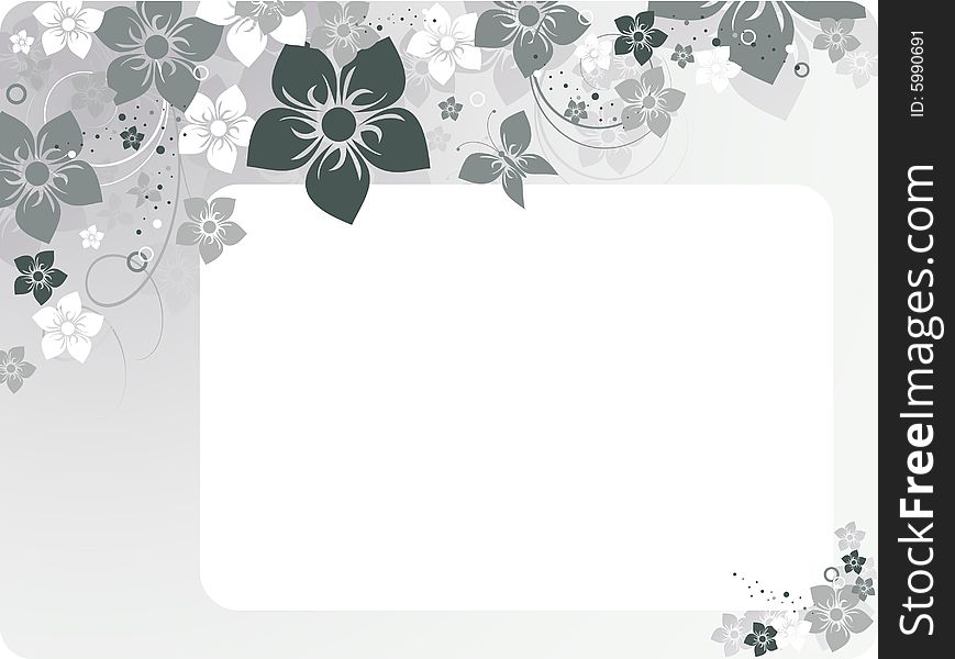 Floral vector with copy space for your text