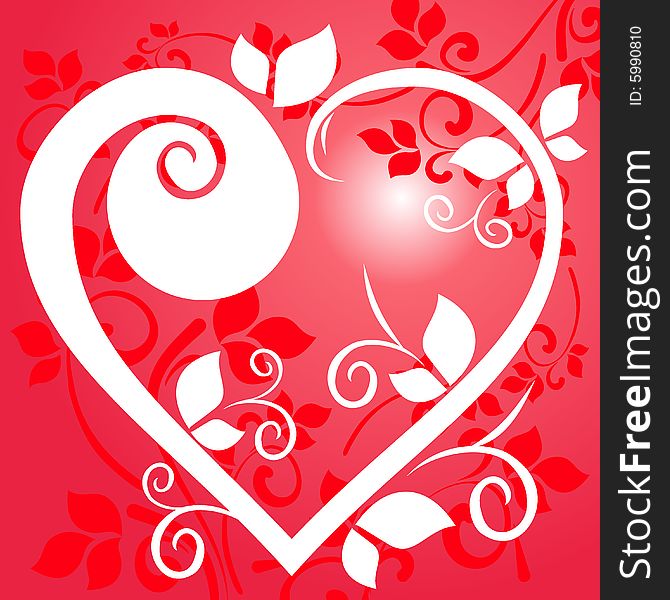 Floral Heart background for your design