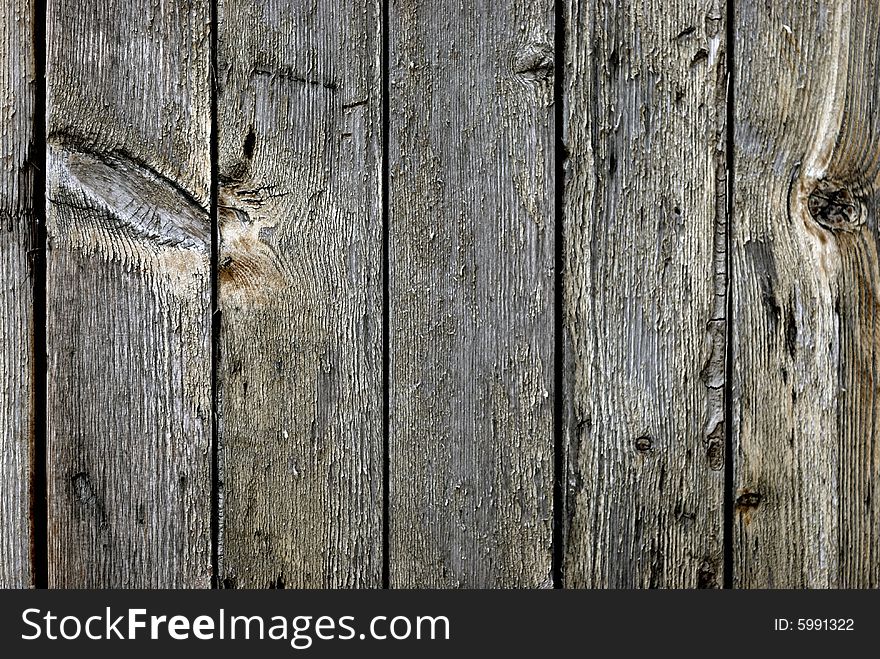 Part of old wooden fence