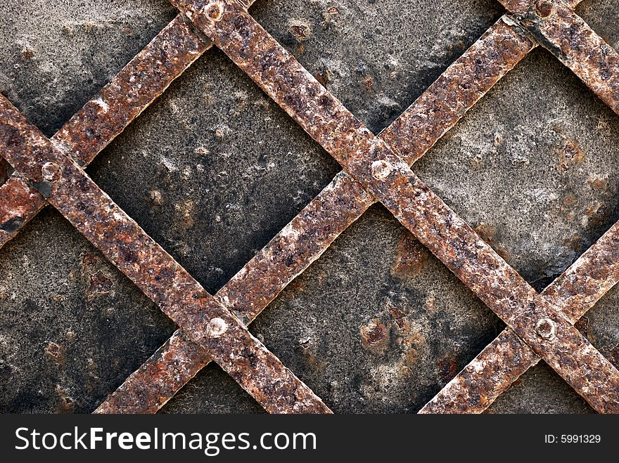 Part of the antique iron gate. Part of the antique iron gate