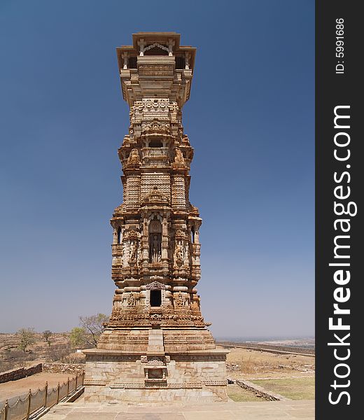 Chittorgarh citadel ruins in Rajasthan, India