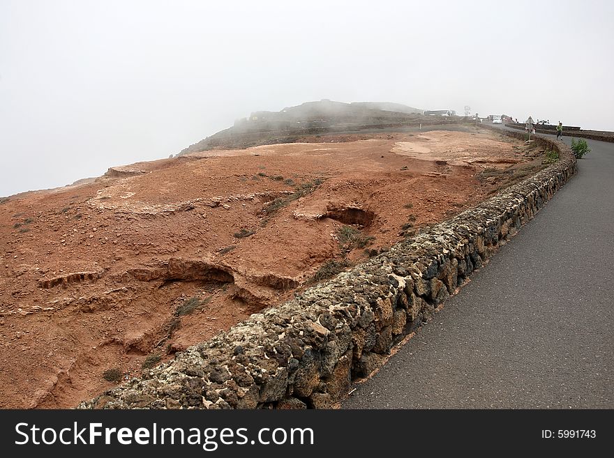 Beautiful volcanic hill. Lanzarote. Canary Islands. Spain.