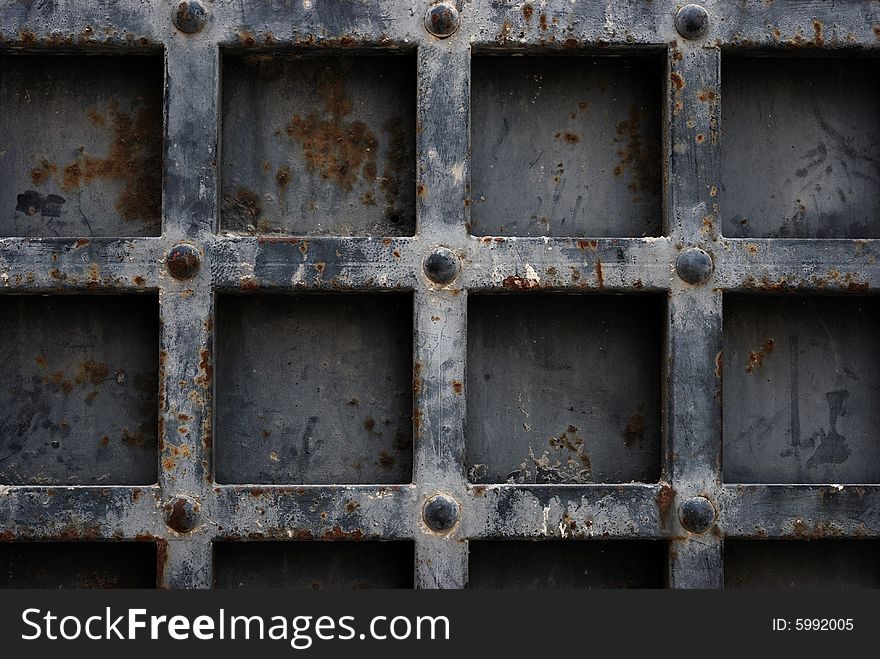 Part of antique metal gate. Part of antique metal gate