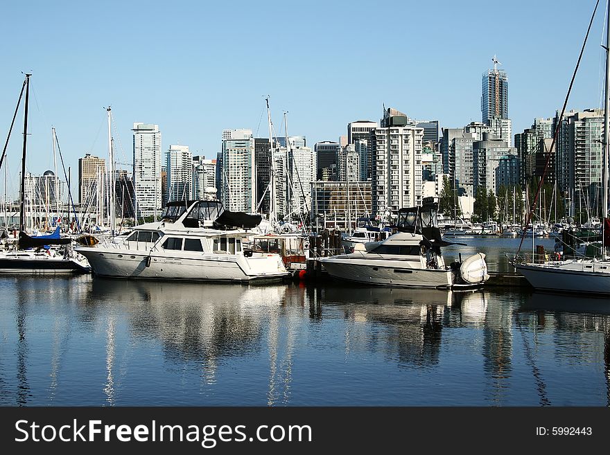Boats and Downtown Vancouver
