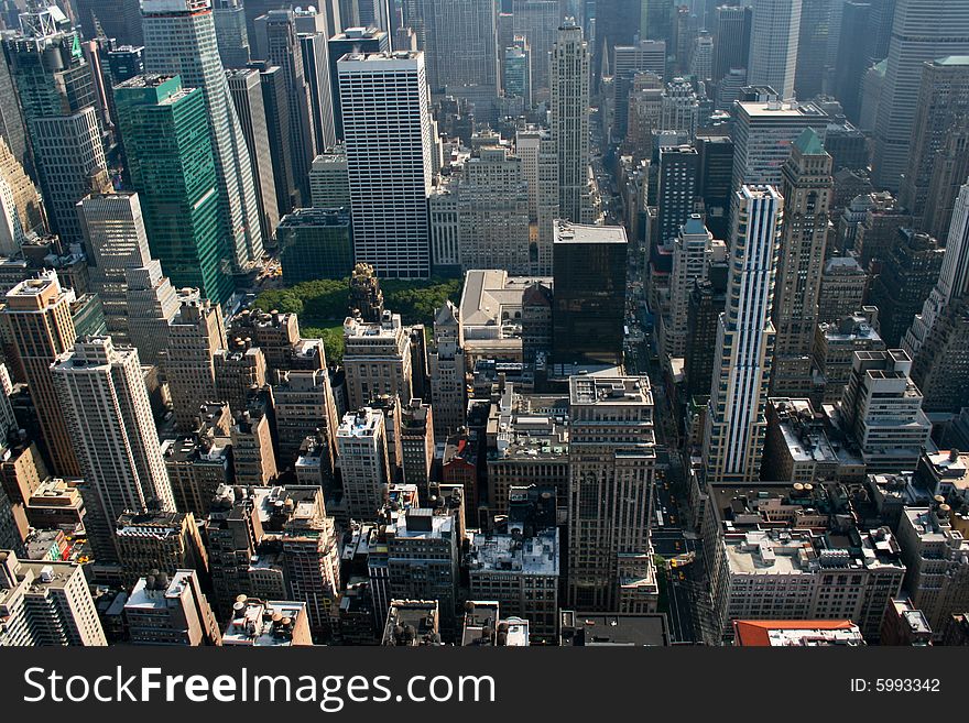 A view on Manhattan from the Empire State building