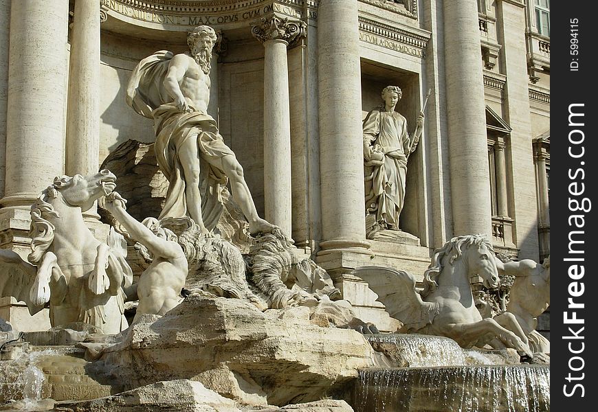 Famous fountain Fontana di Trevi in Rome