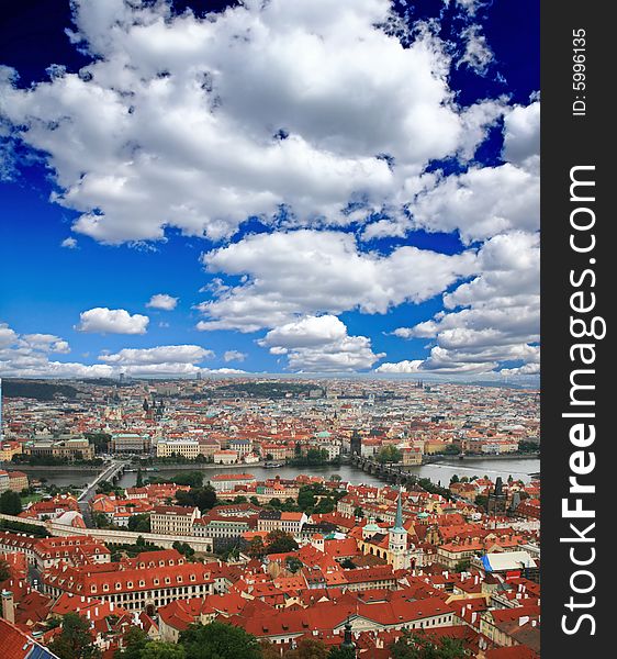 The Aerial View Of Prague