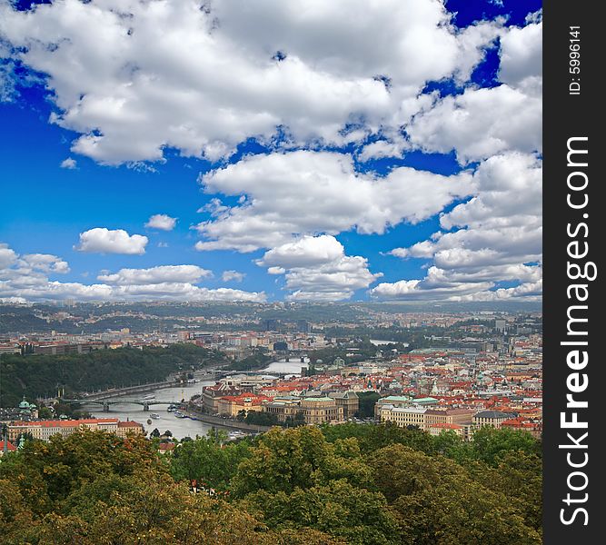 The Aerial View Of Prague