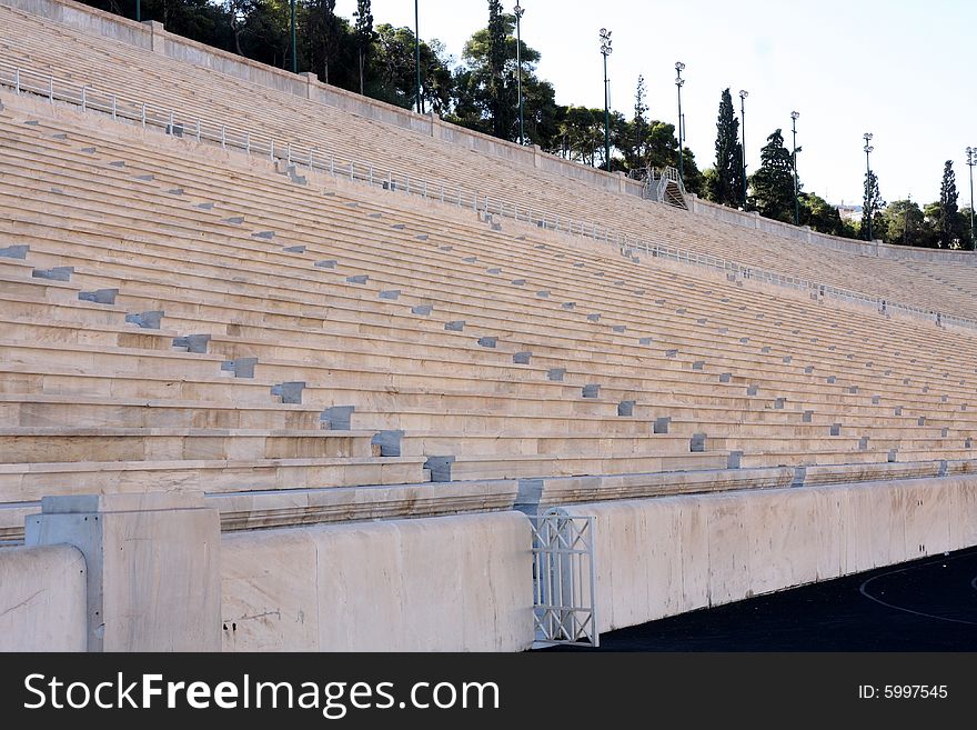 View of Kalimarmaro olympic stadium in Athens-Greece