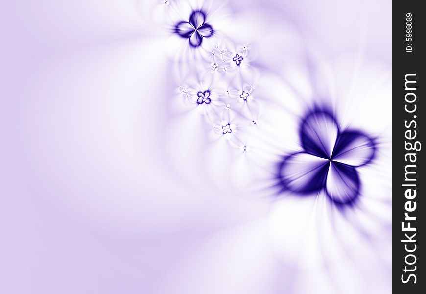 Abstract flowers on a light background