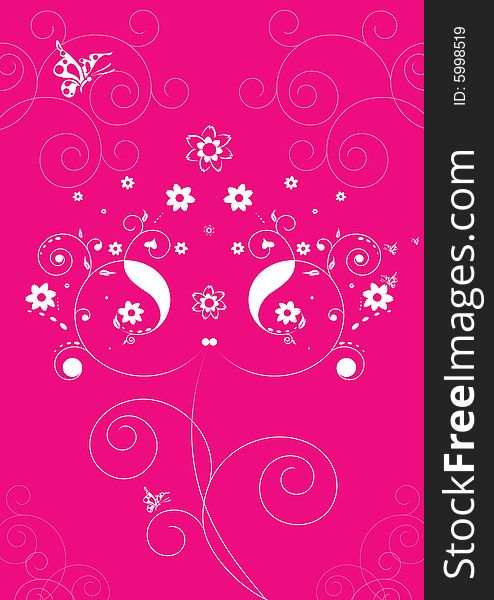 Decorative floral background, vector illustration. Additional format: EPS-8. Decorative floral background, vector illustration. Additional format: EPS-8