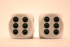 Two Big Dices Royalty Free Stock Photo