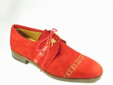 Red Suede Shoe Royalty Free Stock Image